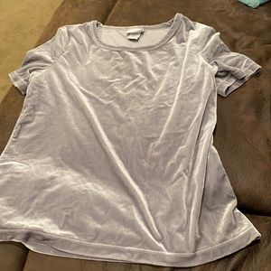 Grey velvet shirt